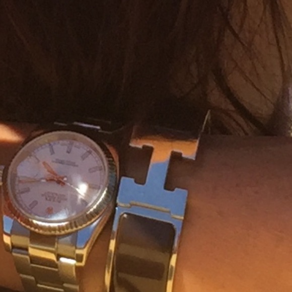 ✅🔥🤎100% AUTHENTIC Hermes Clic Clac H Palladium finish RARE Brown Enamel Bracelet - Picture 11 of 11